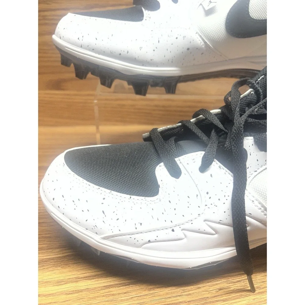 Men's Air Jordan Stadium 90 Low TD White Black Cleats HQ0210-100 Size 9